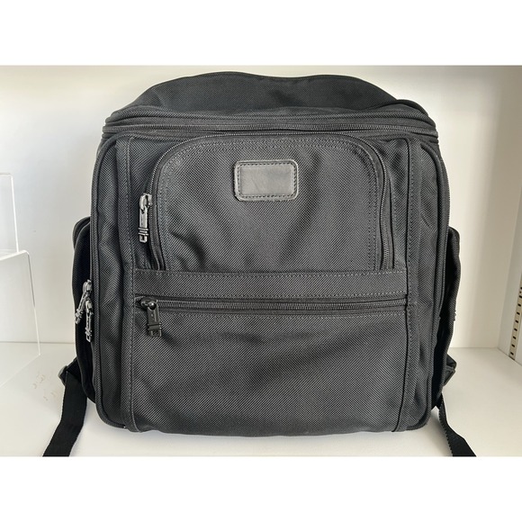 Tumi Other - Vintage TUMI	Brief Backpack Black Ballistic Nylon Rusksack Travel Work School